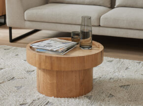 Runder Couchtisch Aus Wohnzimmermoebel Serie Roomio 2002 Eiche Natur Echtholzfurnier 22010003