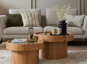 Runder Couchtisch Verschiedene Groessen Aus Wohnzimmermoebel Serie Roomio 2002 Eiche Natur Echtholzfurnier 22010003