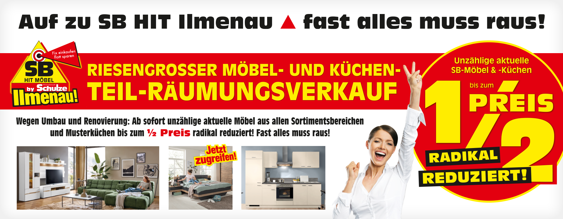 Großer Teil-Räumungsverkauf bei SB HIT Ilmenau! Alles muss raus!