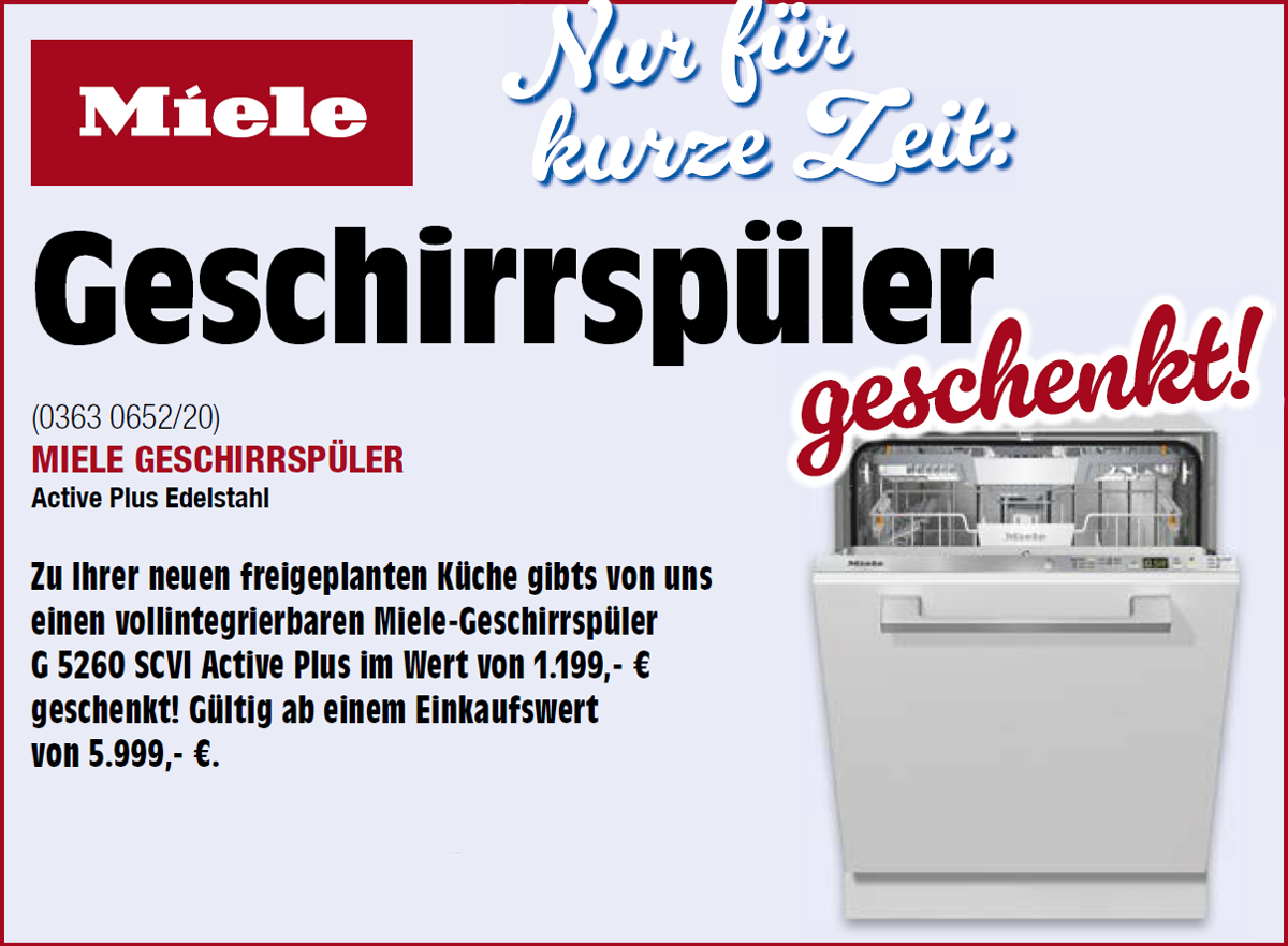 Miele Geschirrspueler Geschenkt