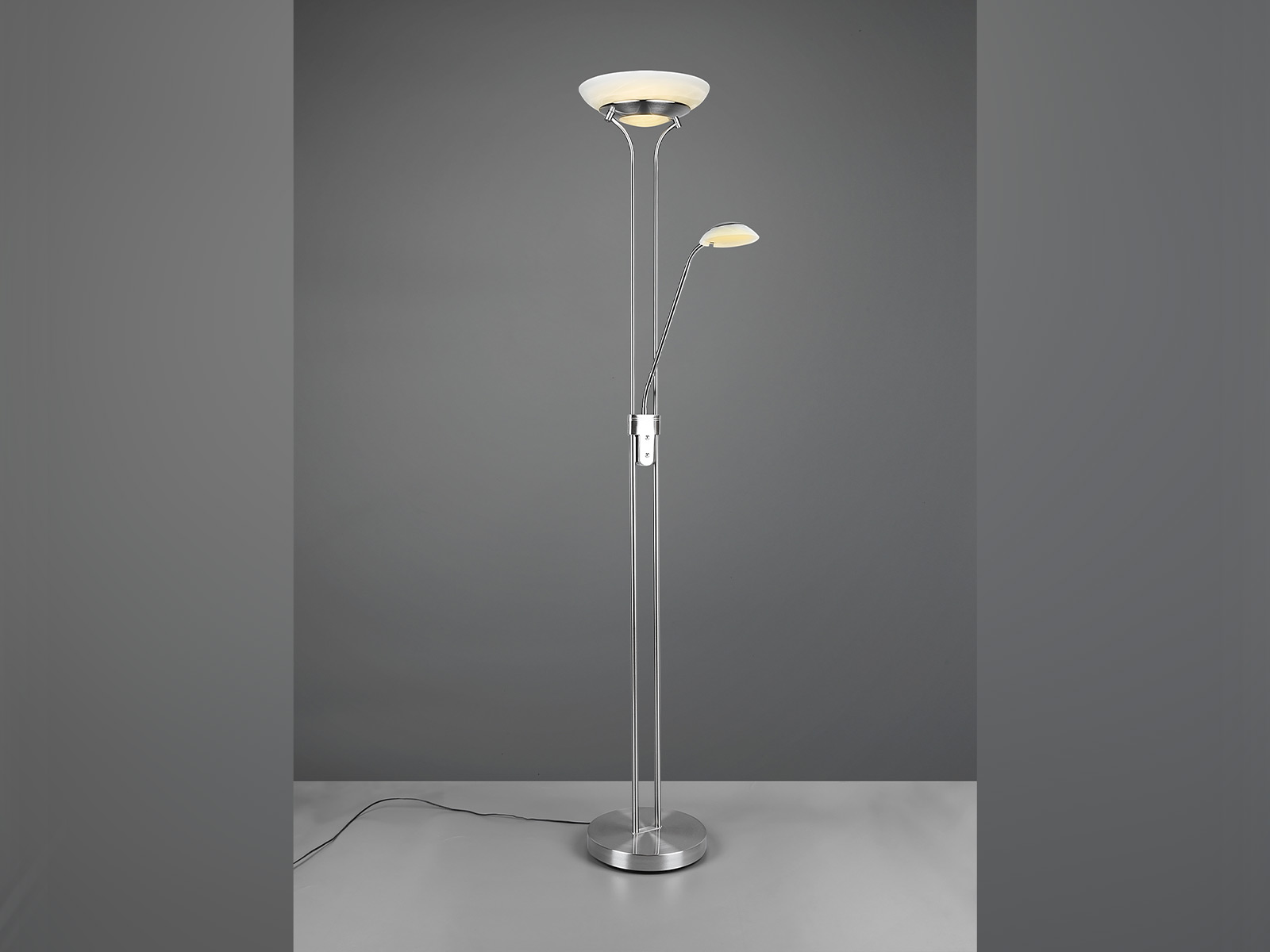 2 Reality Leuchten R40073507 Led Stehleuchte Orson Deckenfluter Mit Lesearm Nickel Matt Alabaster Glas 45230222 01