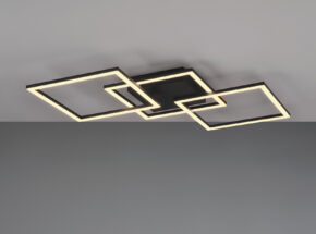 5 Reality Led Deckenleuchte Wandleuchte R64493132 Trail Mit Schwenkbaren Quadraten Metall Schwarz Matt 45230283 01