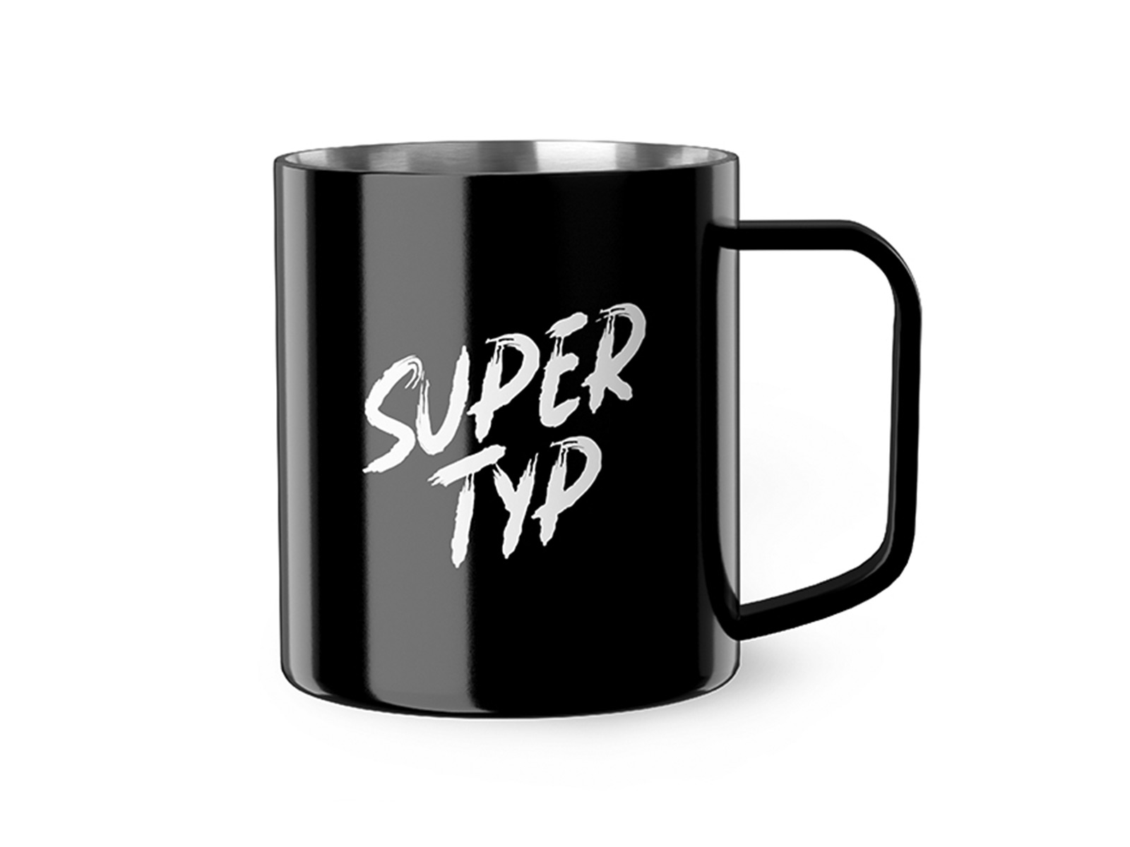 Artikel 538303 Geschenk Fuer Dich Thermobecher Schwarz Mit Weisser Schrift Supertyp 250ml 63730299