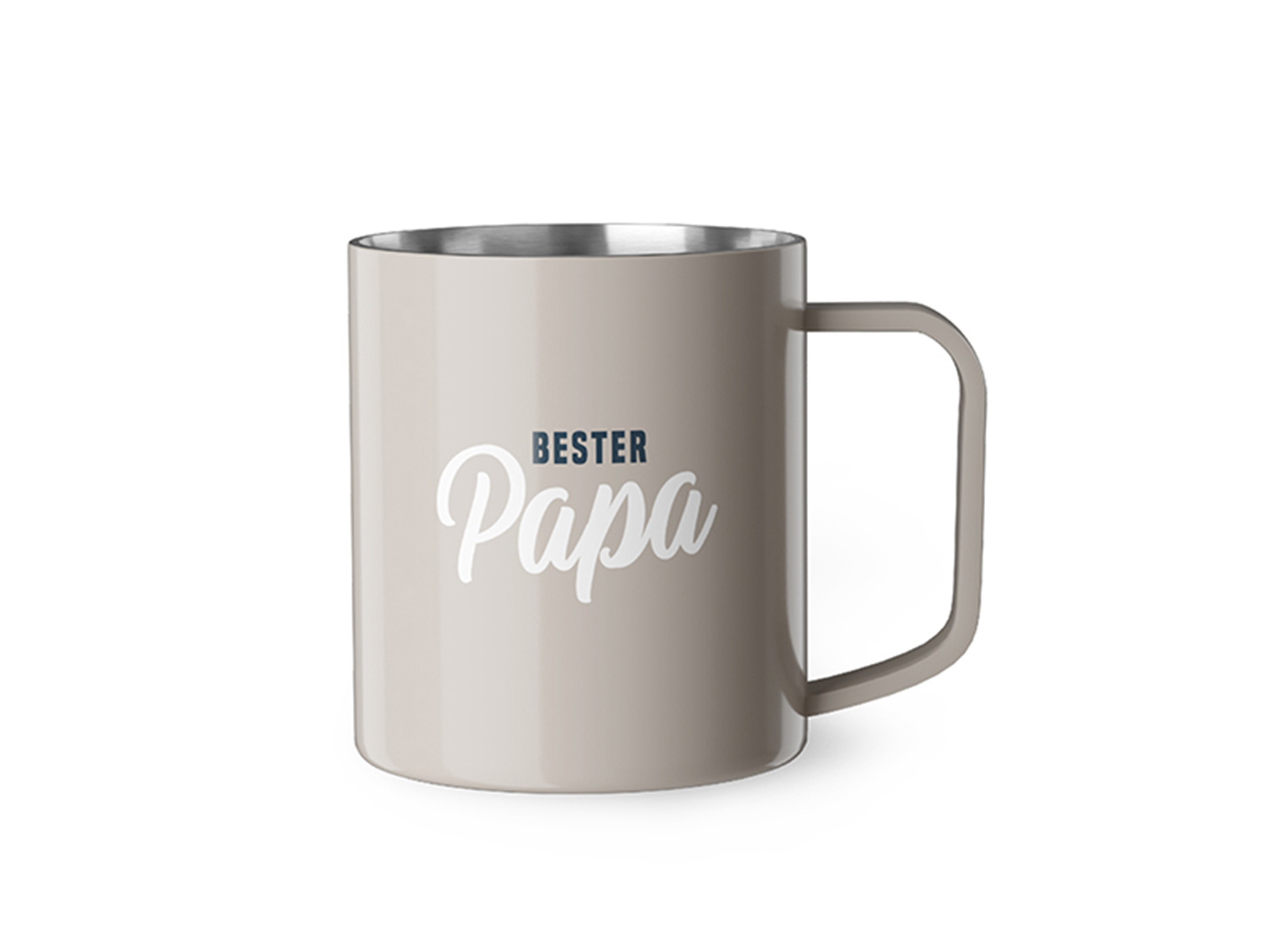 Artikel 538755 Geschenk Fuer Dich Thermobecher Grau Aufschrift Bester Papa Zirka 250ml 63730312