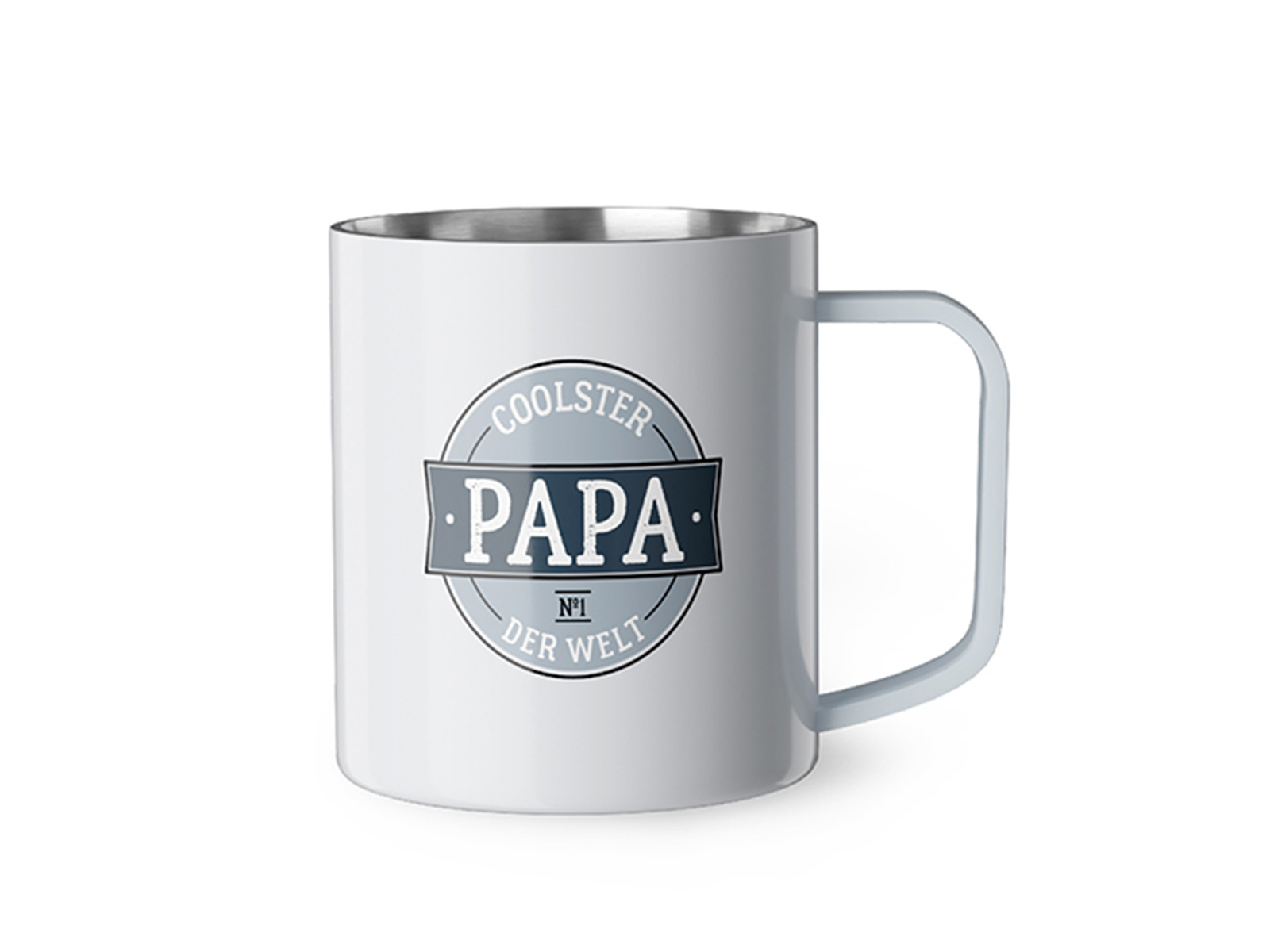 Artikel 538756 Geschenk Fuer Dich Thermobecher Weiss Aufschrift Coolster Papa Der Welt 250ml 63730252 1