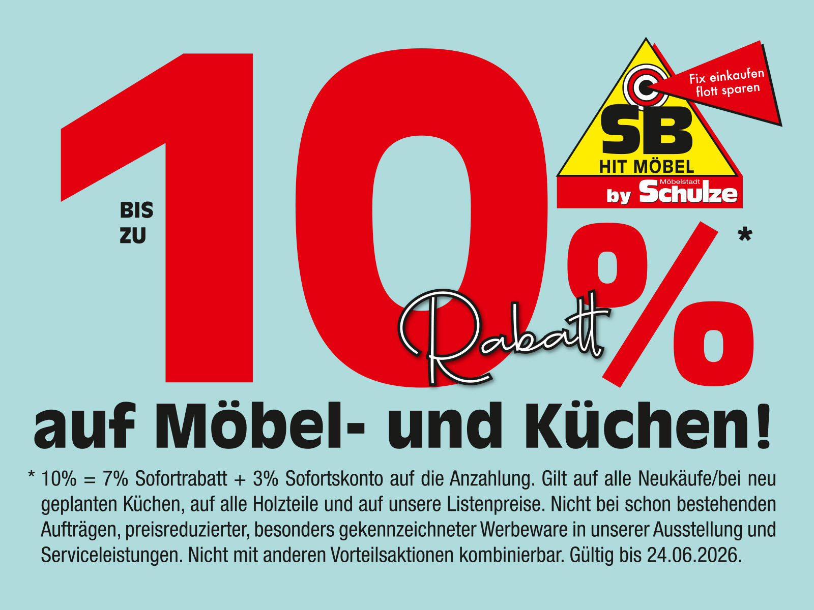 Sb Hit Moebel Bis Zu 10 Prozent Rabatt Auf Moebel Und Kuechen Bis 24 Juni 2026 Button