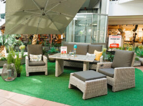 Gartenlounge Gruppe Toscana Grey Mit Sofa Und 2 Verstellbaren Geflechtsesseln Und Einen Tisch 15850001 Mendoza DSC09351