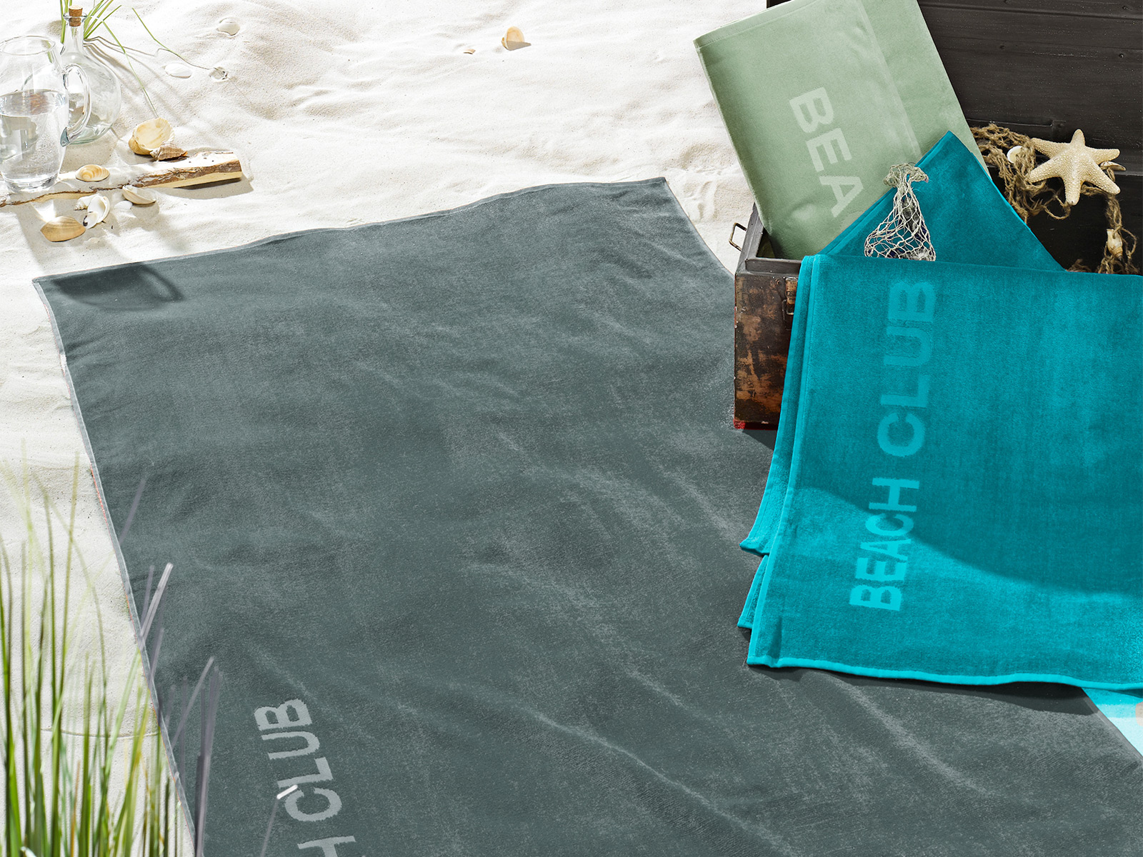Vossen Strandtuch Beach Club Verschiedene Farben Zirka 100x180cm 06360353