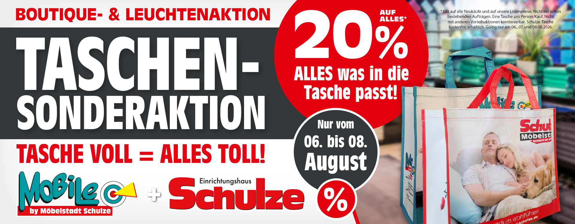 Taschen-Sonderaktion: 20 % Rabatt sichern!
