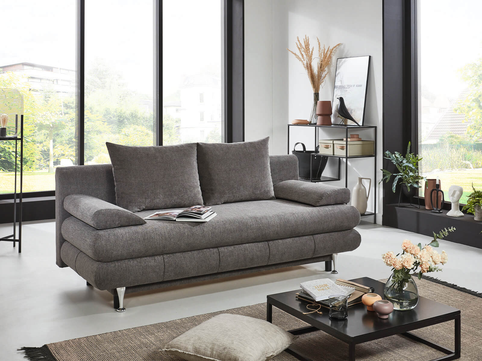 Funktionssofa Schlafsofa Bezug Grau 12980330
