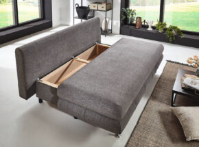 Stauraum Im Bettkasten Von Funktionssofa Schlafsofa Bezug Grau 12980330
