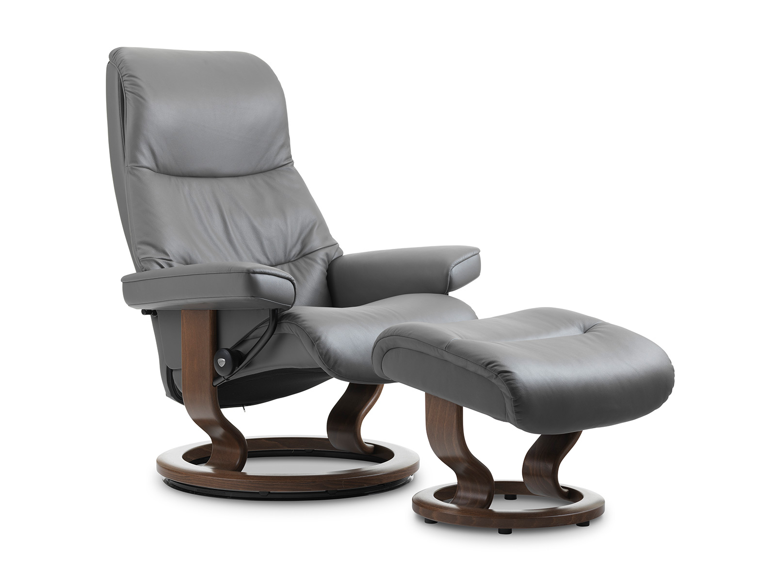 Stressless Sessel View Mit Hocker Gestell Classic Echt Lederbezug Batick Metal Grey 1315
